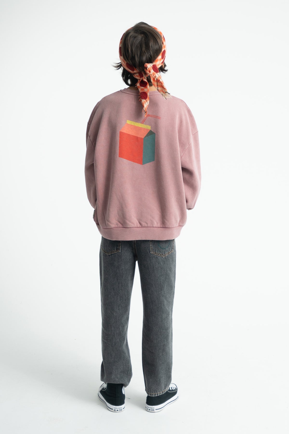 Oversized sweatshirt | pink with "lunch break" print, Piupiuchick
