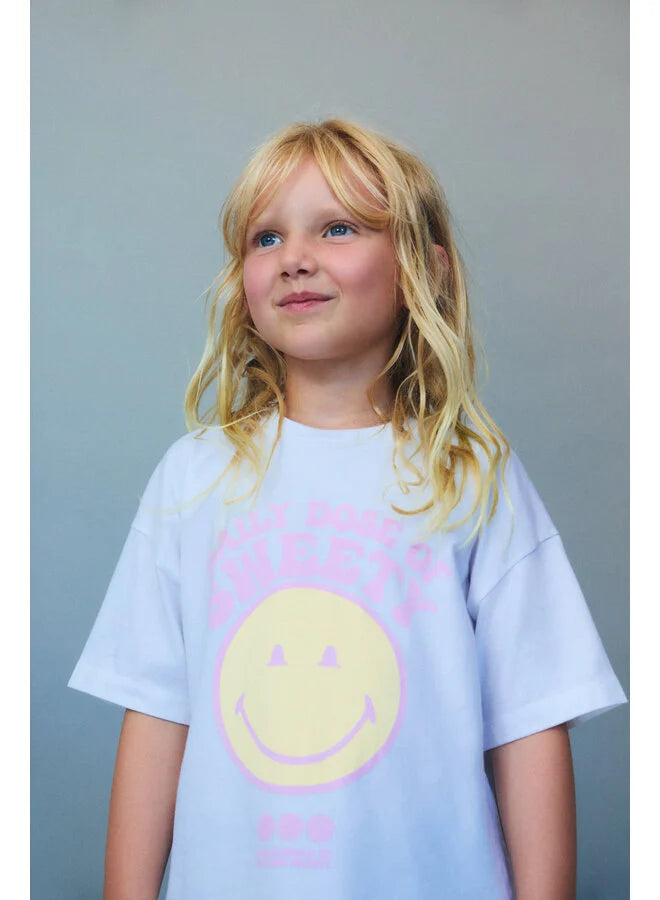 Smiley t-shirt Pure Cloud, The New Society