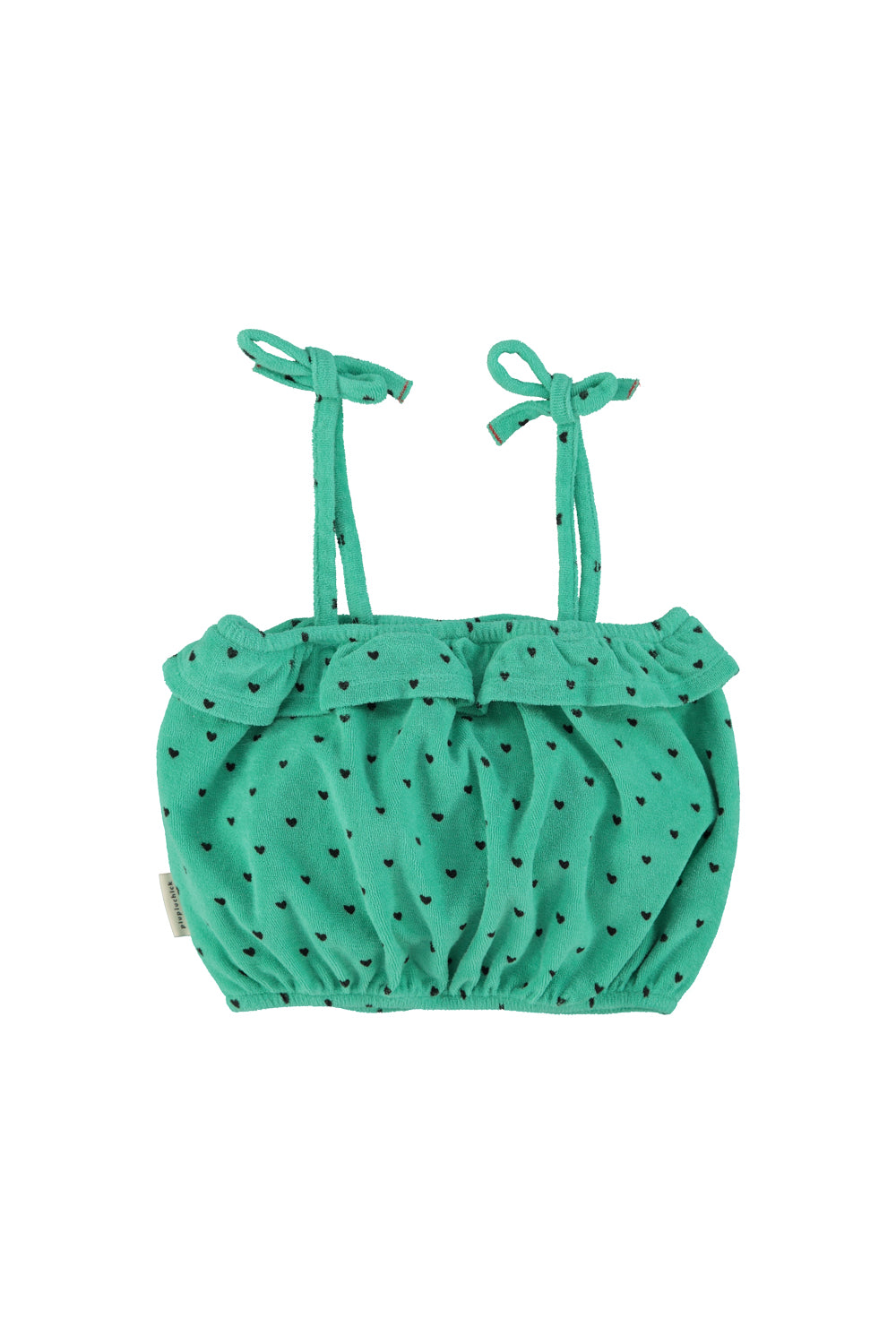 Top with straps green black hearts, Piupiuchick