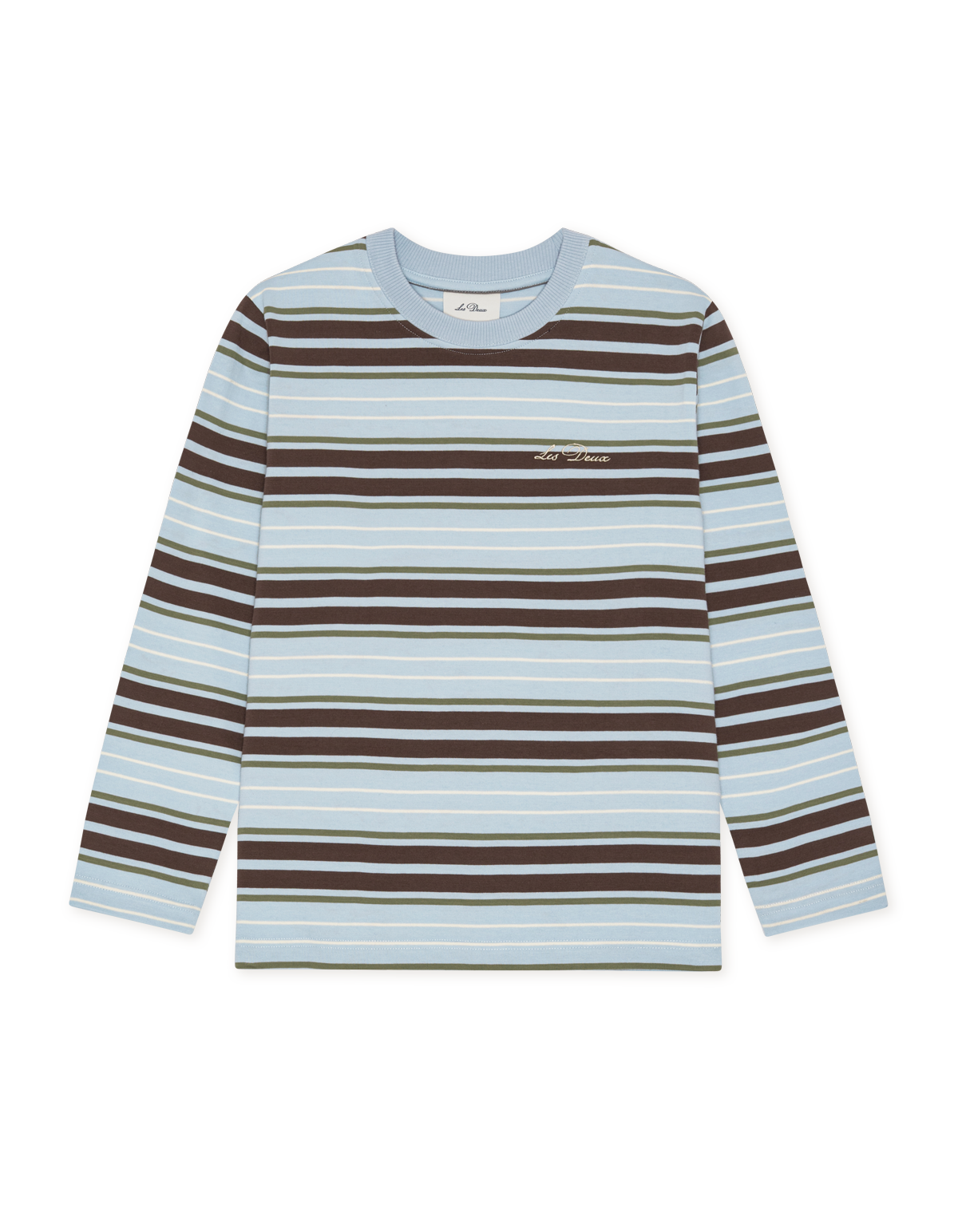 Longsleeve Stripes Skyway Blue, Les Deux