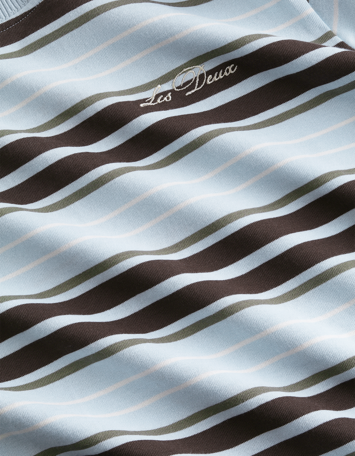 Longsleeve Stripes Skyway Blue, Les Deux