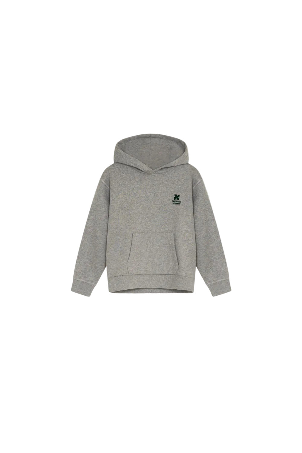 TNS Logo Hoodie Mid Grey Melange, The New Society