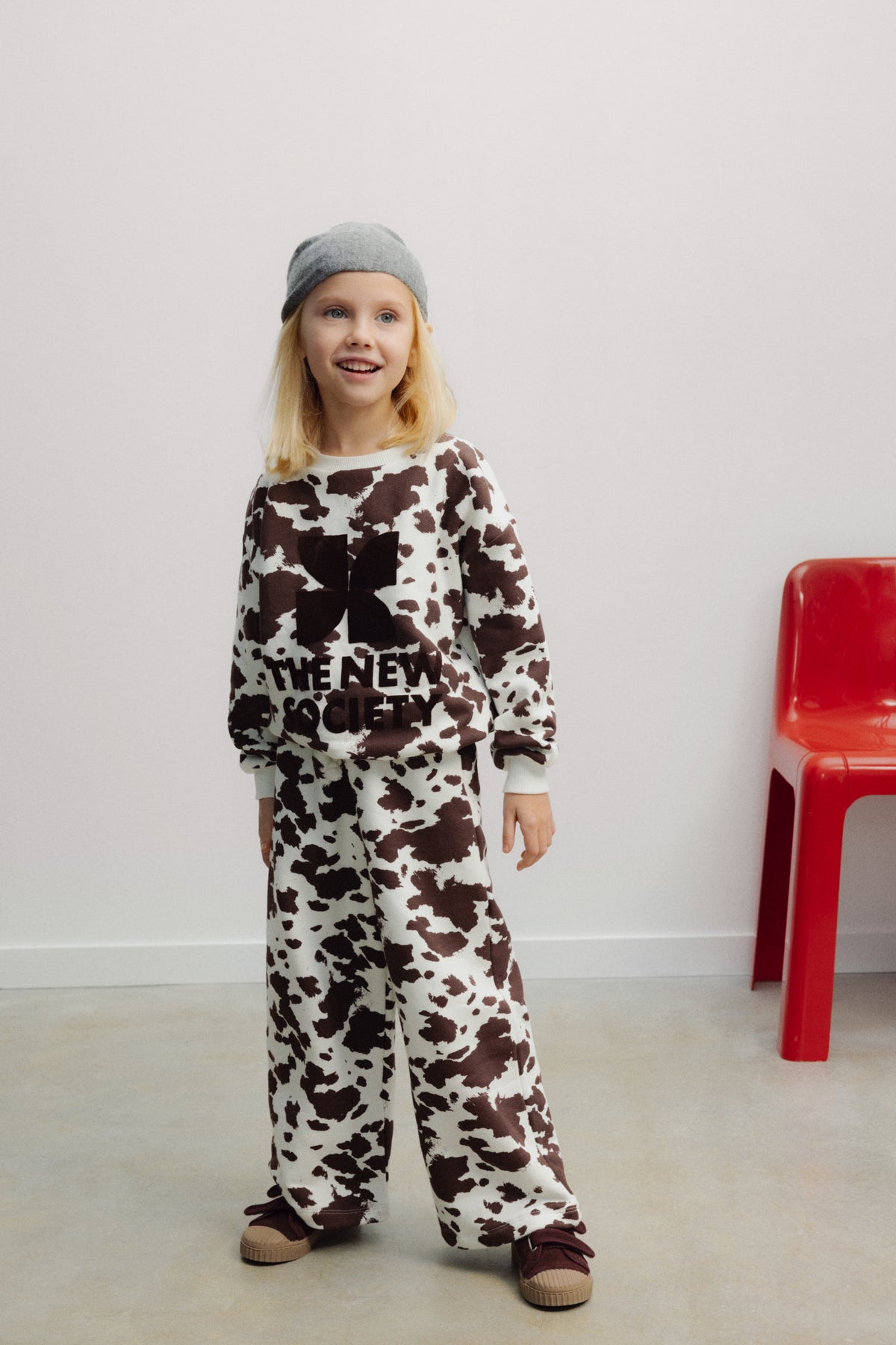 TNS Logo Jogging Cow Print, The New Society