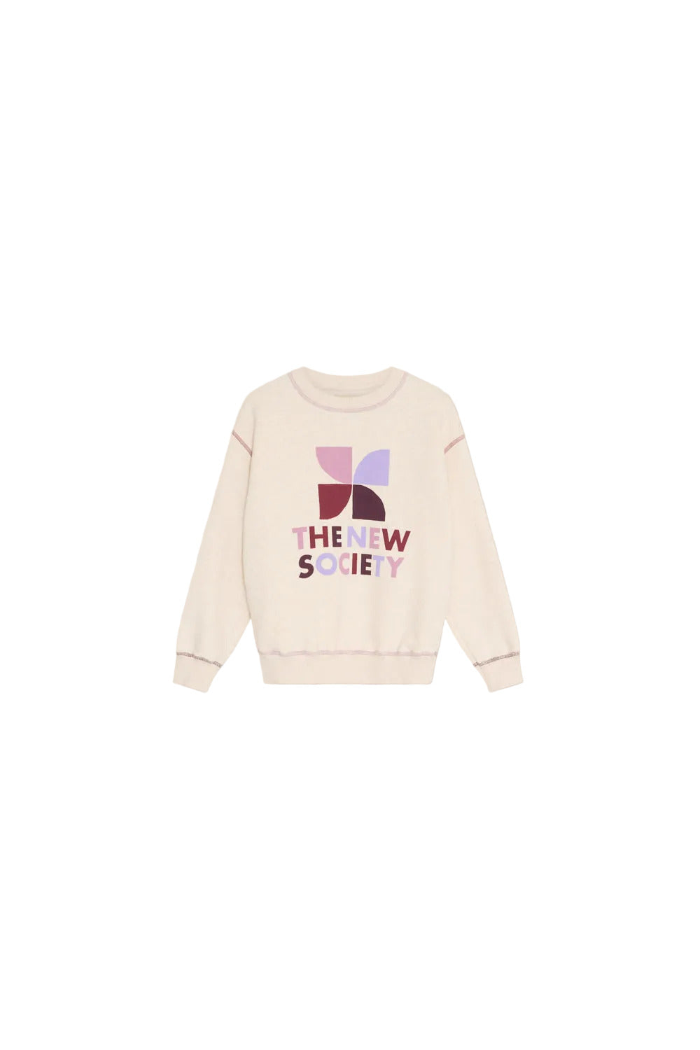 TNS Logo Sweatshirt Whisper White Melange Multicolor, The New Society