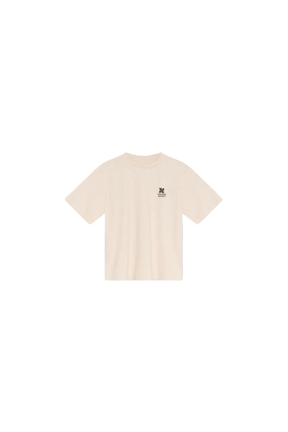 TNS Logo T-Shirt Whisper White Melange, The New Society