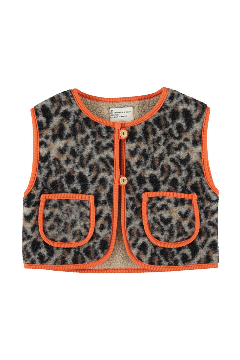 Waistcoat | grey animal print, Piupiuchick